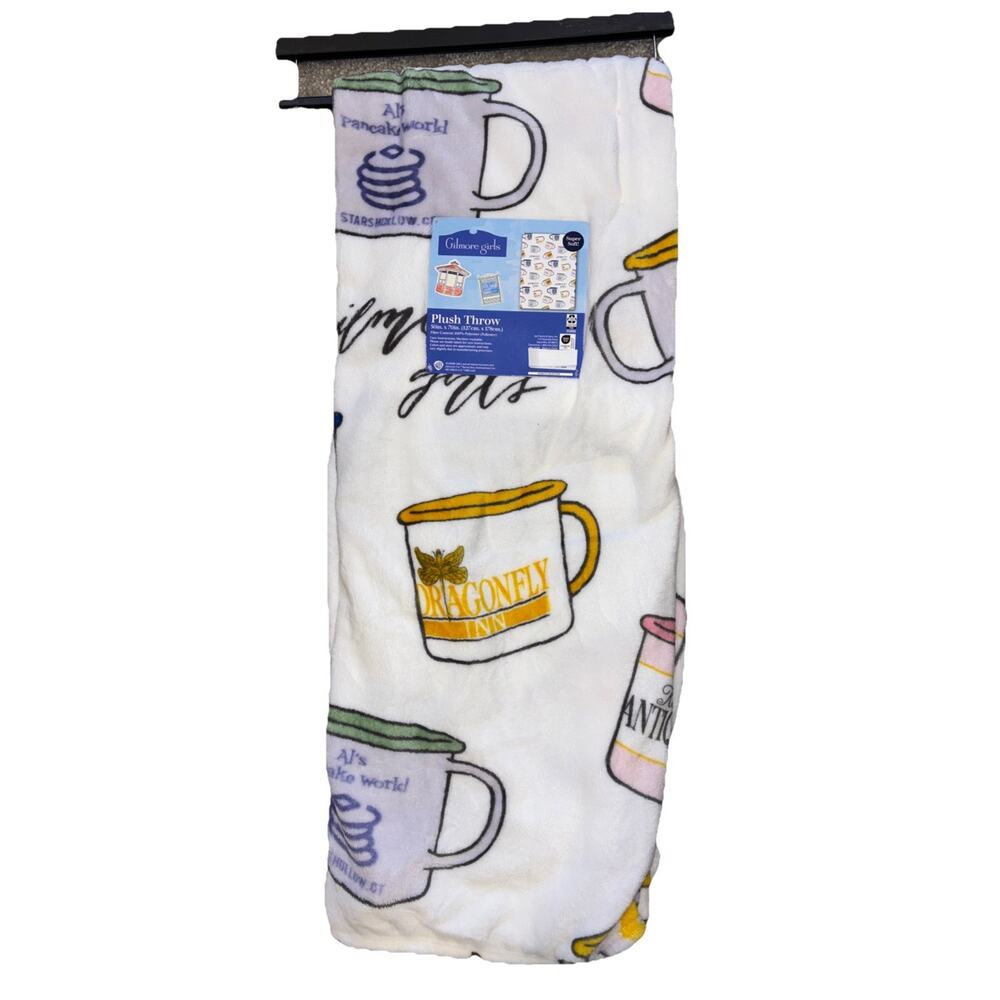 Gilmore Girls Coffee Mug Plush Throw Blanket 50” X 70” Dragonfly Inn Luke’s NEW